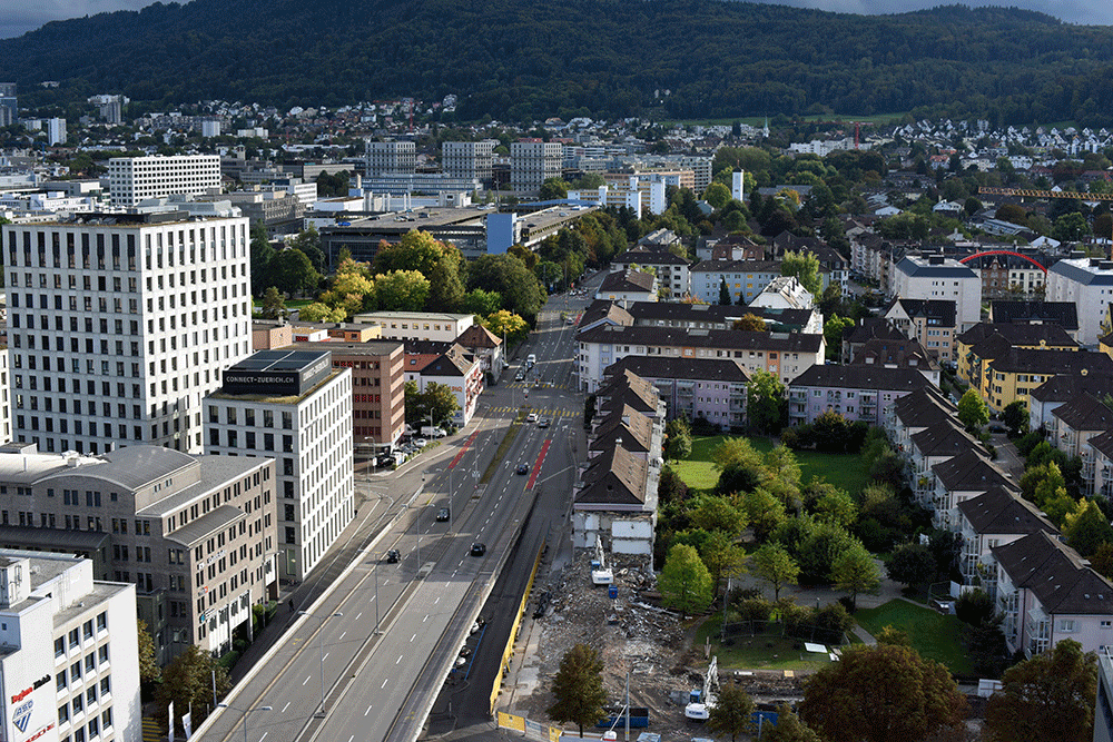 Altstetten, Zürich, Switzerland, view from the north, above Europabrücke by RW Blog Photography / Architecture