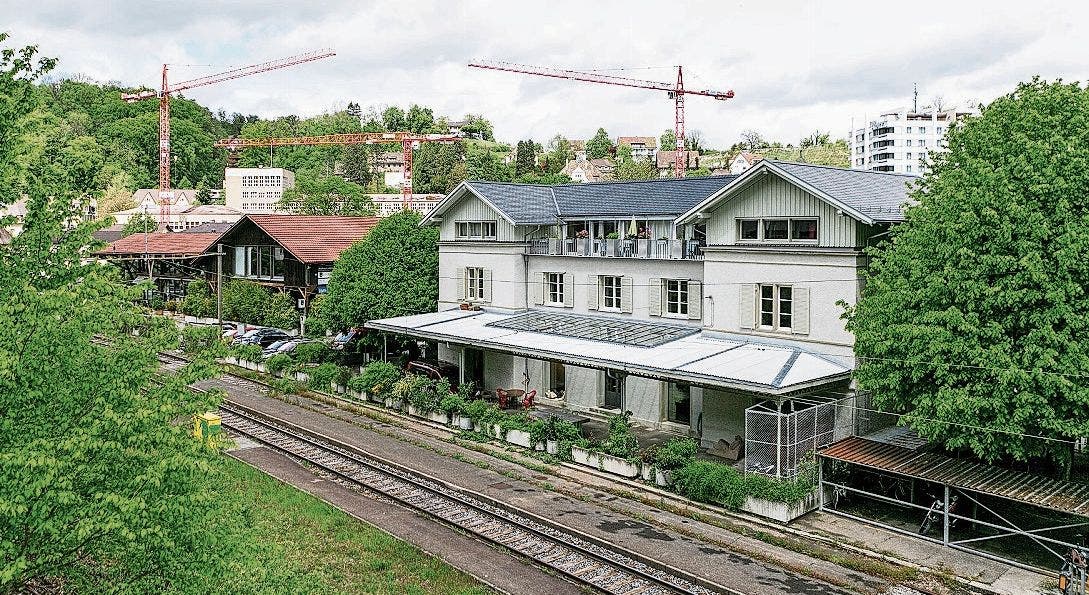 Former railway station of Oberstadt, Baden. 
