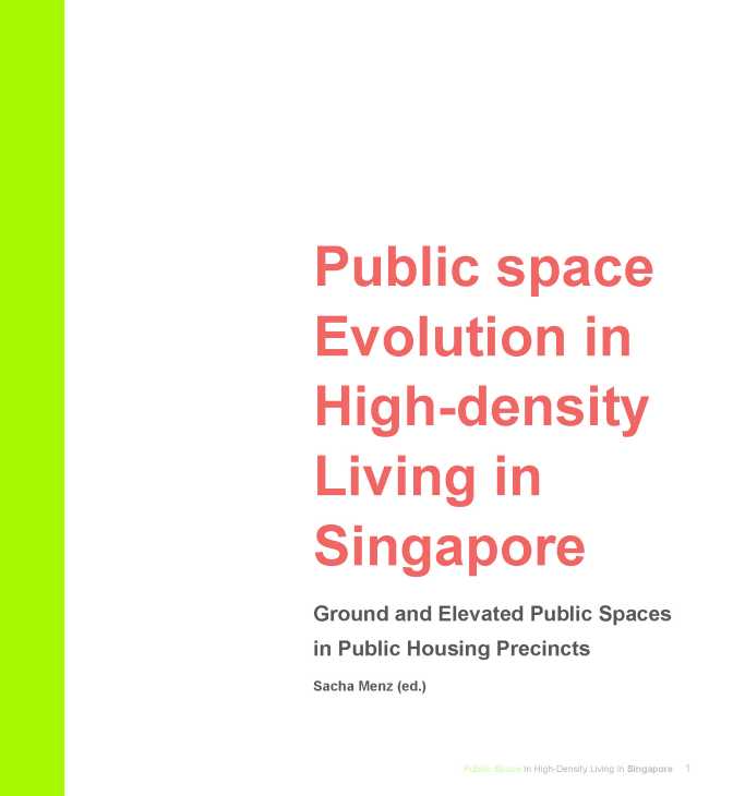 Enlarged view: Public space evolution in high-density living in Singapore