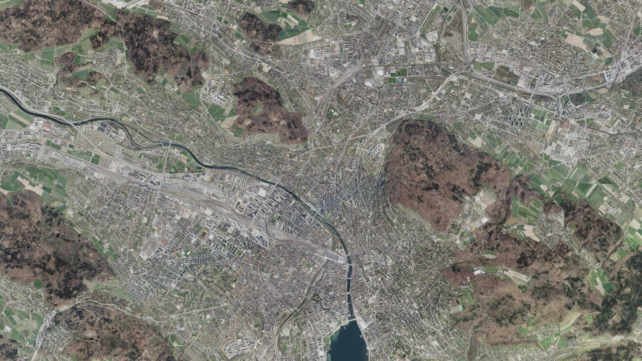 Orthofoto der Stadt Zürich 