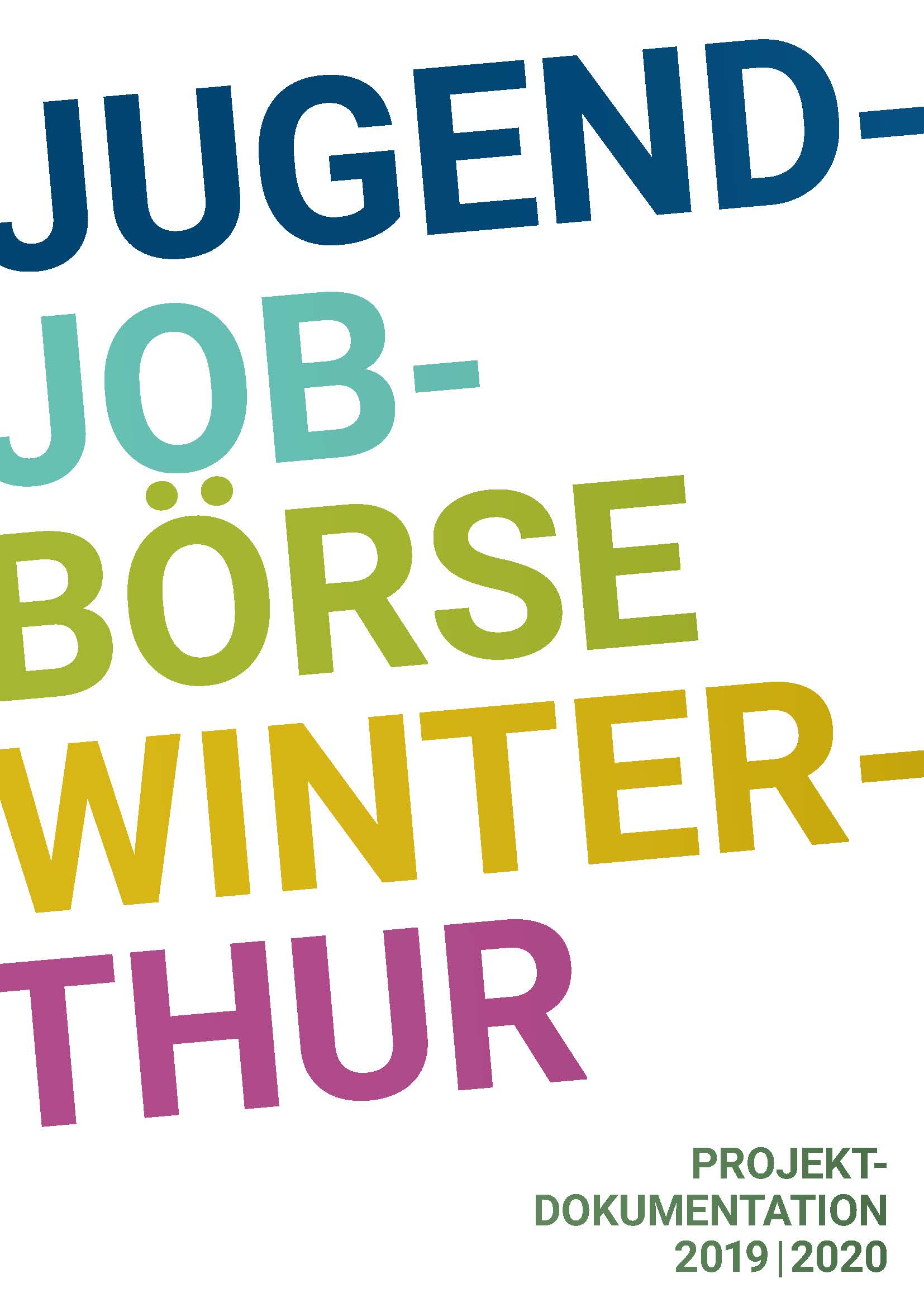 Titelseite Projektdokumentation Jugendjobbörse Winterthur